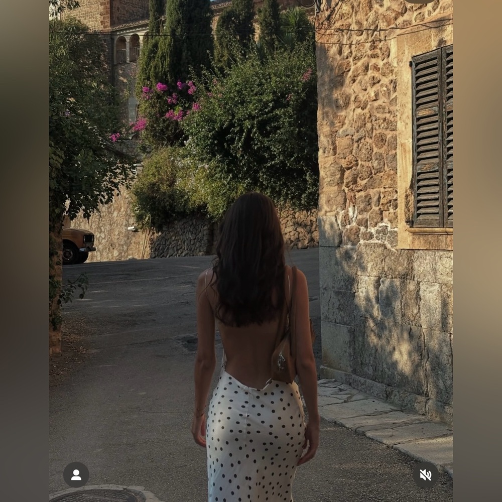 Zara White Polka Dot Slip Dress - Picture 2 of 16